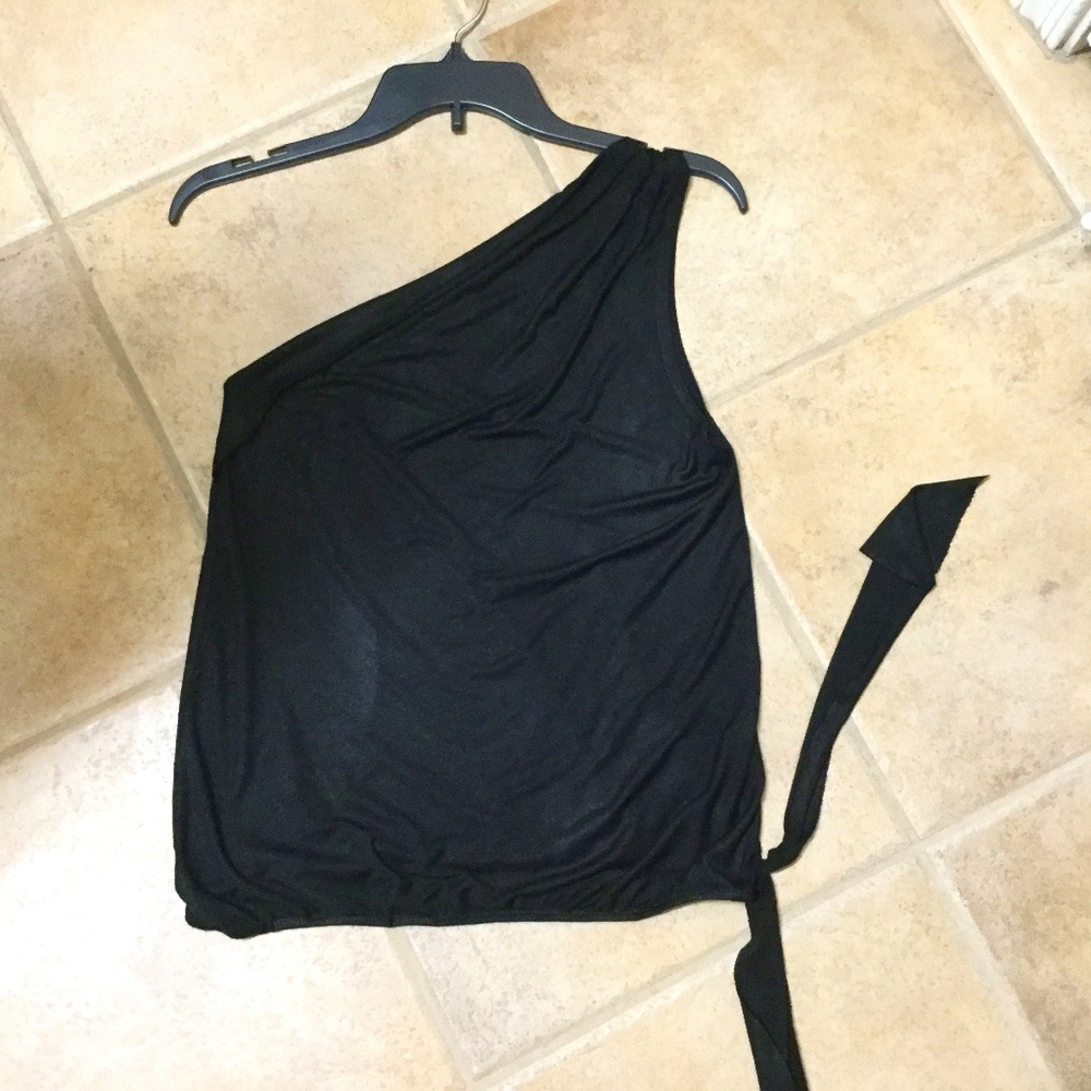 One shoulder rayon top